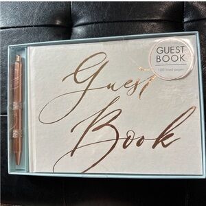 Wedding Guest Book and Pen Set 100 Lined Pages